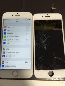 iPhone6画面割れ