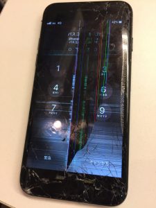 バイクから落下のｉＰｈｏｎｅ7