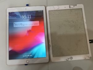 ガラス交換で修理完了したiPad6